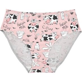 Women's Chic Sexy Girls Animals Pattern Underwear Soft Breathable High Waist Brief Stretchy Bikini Panties