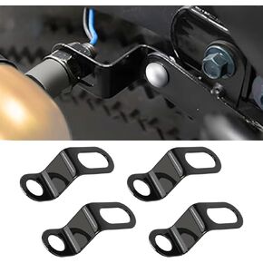 4 PCS Motorcycle Turn Signal Support Relocation Bracket 0.47" Hole to 1.02" Universal L Shape Shock Brackets Metal Holder Motorbike Rear Turn Signal Lamp Mounting Holder (Black)