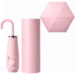 Mini Travel Folding Hook-shaped Handle Umbrella Small Portable UV 99.9% Protection/Rain Sun/Lightweight Small Pocket/Totes Backpack For Women Kids