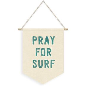 Surf Decor for Coastal Beach Room, Surf Wall Art Wall Hanging Pennant Flag Banner, Surfer Preppy Aesthetic Room Decor, Beachy Decor for Teen Boys Girls Dorm