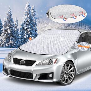 LAMA Car Magnetic Windshield Snow Cover, Car Cover for Snow & Ice, Winter Windshield Cover for Frost&Ice Removal, Thick Windshield Ice Cover Fits Auto Coupe Sedan Truck Van SUV, Standard (57"x 46.8")