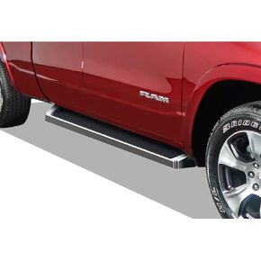 APS (Silver Running Board Style Running Boards Nerf Bars Side Steps Compatible with Ram 1500 2019-2025 Quad Cab for New Body Style Only (Exclude 19-24 Ram 1500 Classic)