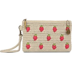 The Sak Vita Wristlet Presh - القابض النسائي الكروشيه اليدوية الصغيرة من أجل كل يوم وسفر - حقيبة يد صغيرة مع فتحات البطاقة والشرطة