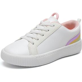 HOMEHOT Girls Sneaker Slip on Shoes for Girls White (Toddler/Little Kid/Big Kid)
