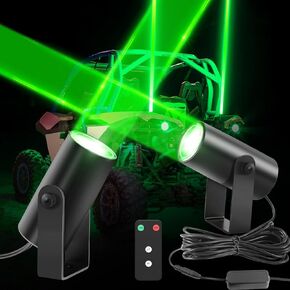Whipless Whip Lights for Side by Side 2 PCS LED Whip Light Spot Beam Pod Lights Green LED Pods for ATV UTV Can am 1000XP Golf Cart Truck 4x4 Boat Polaris RZR SXS Offroad
