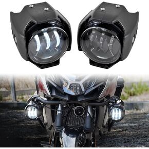 LED Auxiliary Lights Set for Versys-X300, Adjustable Front LED Driving Light Fog Light with Bracket for Kawasaki Versys-X300 2017-2020 2023 Versys-X300 ABS 2017-2025, Replace #99994-0996