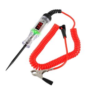 Automotive Test Light 3-120V LED Digital Display Circuit Tester with Voltage Display, Electric Test Pen with Dual Color Polarity Indicator Light and Probe, Checking Car Fuses & Battery Voltage