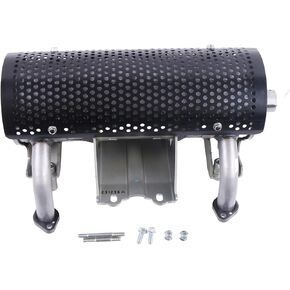 ZTUOAUMA Right Exhaust Muffler Assembly with Mounting Bracket 18310-Z6L-013 06183-Z6L-020 Compatible with Honda GX630 GX660 GX690 Select Engines