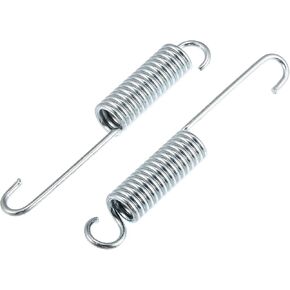 X AUTOHAUX 2 Pcs Universal 110mm Length Motorcycle Brake Pedal Return Spring Motorcycle Side Kickstand Spring Silver Tone Metal