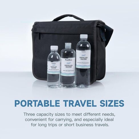 12 oz 6-Pack Distilled Water for CPAP Machines | Made in USA | Use with ResMed and Respironics Machines | Travel-Friendly, Clean, Multi-Use in Saudi Arabia