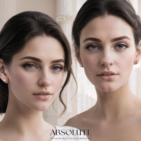أقراط Moissanite أقراط Strling Silver Stud أقراط للنساء 2 قيراط S925 الأقراط في حلق الذهب Hypoallergenic للنساء ترصيع in Kuwait