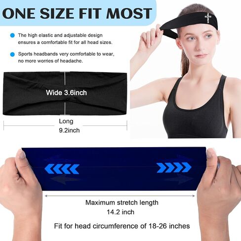 3pcs Sweat Bands Headbands Men Sweatbands Headbands for Women Christian CrossSports Running in Saudi Arabia