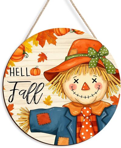 Thanksgiving Fall Welcome Sign Turkey Front Door Wall Signs Hanging Wood Harvest Decoration Autumn Porch & Yard Party Supplies Decor (Give Thanks-A) in Kuwait