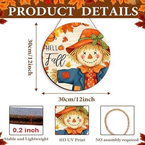 Thanksgiving Fall Welcome Sign Turkey Front Door Wall Signs Hanging Wood Harvest Decoration Autumn Porch & Yard Party Supplies Decor (Give Thanks-A) in Kuwait