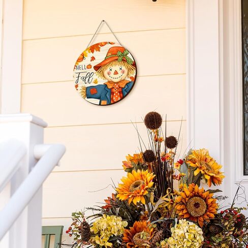 Thanksgiving Fall Welcome Sign Turkey Front Door Wall Signs Hanging Wood Harvest Decoration Autumn Porch & Yard Party Supplies Decor (Give Thanks-A) in Kuwait