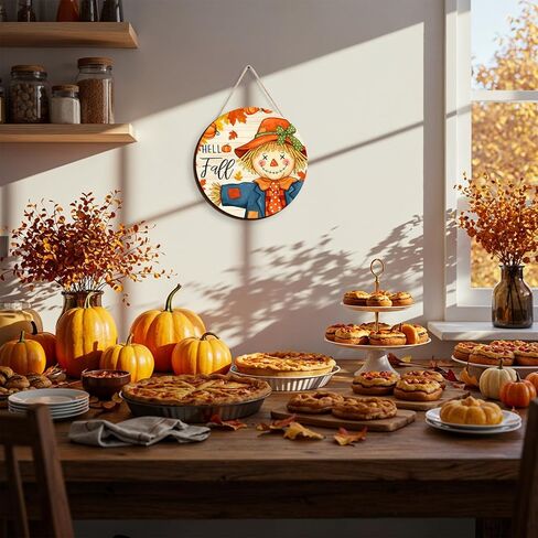 Thanksgiving Fall Welcome Sign Turkey Front Door Wall Signs Hanging Wood Harvest Decoration Autumn Porch & Yard Party Supplies Decor (Give Thanks-A) in Kuwait