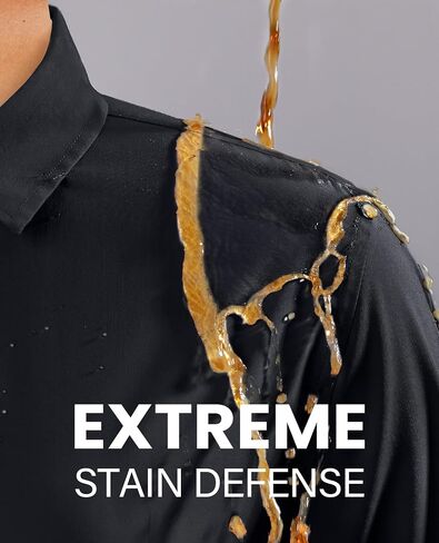 siliteelon Womens Stain Shield Dress Shirts Wrinkle Free Short Sleeve Solid Tops Blouses Button Down Shirts in Saudi Arabia
