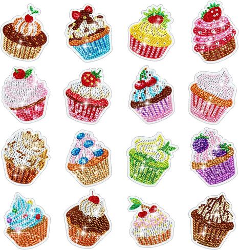 16 Pcs Plant Diamond Painting Magnets Refrigerator Magnetic Sticker Diamond Fridge Magnet Diamond Painting Kits Gem Art for Kids Beginners Boys Girls Adults DIY Crafts Party in Saudi Arabia