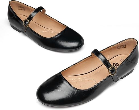 Rekayla Flats for Women Mary Jane Shoes Women Round Toe Ballet Flats with Buckle Strap Comfortable Dress Shoes for Work Casual Daily Wear in Saudi Arabia