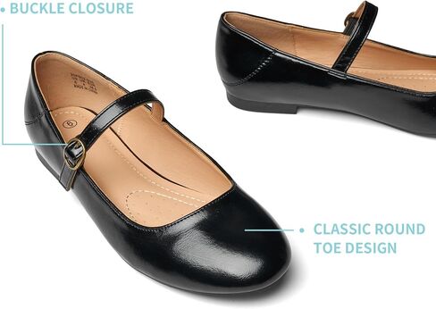 Rekayla Flats for Women Mary Jane Shoes Women Round Toe Ballet Flats with Buckle Strap Comfortable Dress Shoes for Work Casual Daily Wear in Saudi Arabia