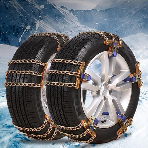 Snow Chain Car Anti Slip Tire Chains Cables Anti Skid Tire Snow Chains for Car SUV Trucks (Middle) in Saudi Arabia