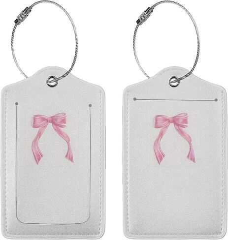 2 PCS علامات الأمتعة للحقيبة ، لطيفة فريدة من نوعها PU Leather Travel Bag Tag مع بطاقة عنوان ID Privacy Cover وخاتم معدني متين مناسبة للرجال حقيبة تحمل على الظهر (Plaid Plaid Plaid) in Kuwait