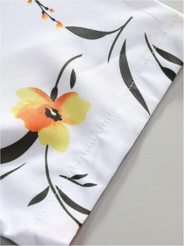 Men's 2 Piece Short Sets Outfits Button Down Floral Shirts and Drawstring Waist Shorts Tracksuits in Saudi Arabia