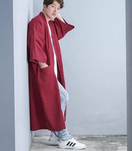 Men's Long Cotton Linen Kimono Cardigan Oversized Noragi Jacket Man Haori Summer Yukata Beach Robe in Saudi Arabia