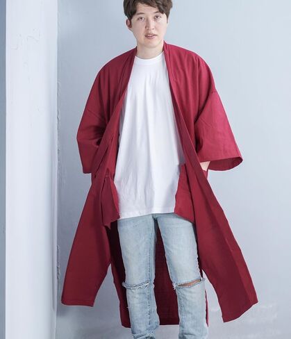Men's Long Cotton Linen Kimono Cardigan Oversized Noragi Jacket Man Haori Summer Yukata Beach Robe in Saudi Arabia