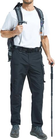 EDITCOZY Men's Cargo Pants, Tactical Pants, Water Resistant Work Pants, Lightweight Outdoor Hiking Pants, 8 Pockets in Saudi Arabia