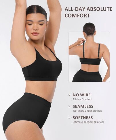 FeelinGirl Seamless Bras Wireless Bralettes for Women, No Wire Unlined Comfort Buttery Soft for Sleep Everyday Bras in Saudi Arabia