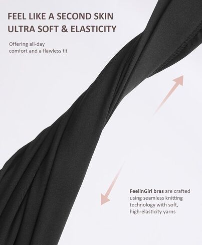FeelinGirl Seamless Bras Wireless Bralettes for Women, No Wire Unlined Comfort Buttery Soft for Sleep Everyday Bras in Saudi Arabia