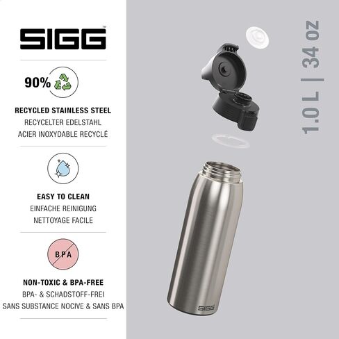 Sigg - Stainless Steel Water Bottle - Shield ONE Dusk - Suitable For Carbonated Beverages - Leakproof - Lightweight - BPA Free - Dusk - 34 Oz in Saudi Arabia