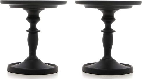 Hosley® Iron Pillar Candle Holder Table Centrepiece Perfect for Home Decor, Wedding, Parties, Living Room Gold, 5 Inch High Gold in Kuwait