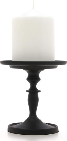Hosley® Iron Pillar Candle Holder Table Centrepiece Perfect for Home Decor, Wedding, Parties, Living Room Gold, 5 Inch High Gold in Kuwait