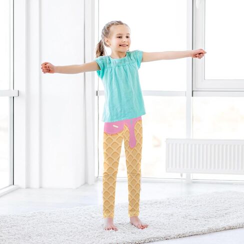 Aslsiy Girls Leggings Toddler Stretch Tights Pants Full Length Dance Yoga Pants Sleep Pants in Saudi Arabia