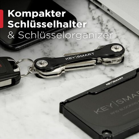 KeySmart Flex - Compact Key Holder and Keychain Organizer (up to 8 Keys, Black) in Kuwait
