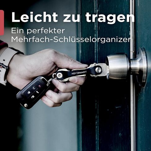 KeySmart Flex - Compact Key Holder and Keychain Organizer (up to 8 Keys, Black) in Kuwait