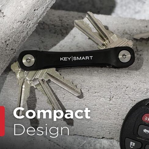 KeySmart Flex - Compact Key Holder and Keychain Organizer (up to 8 Keys, Black) in Kuwait
