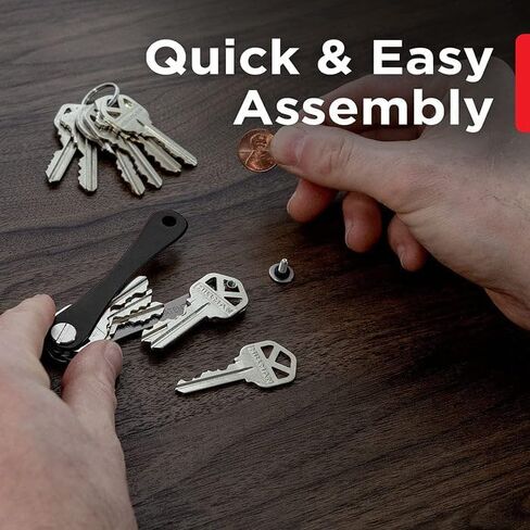 KeySmart Flex - Compact Key Holder and Keychain Organizer (up to 8 Keys, Black) in Kuwait