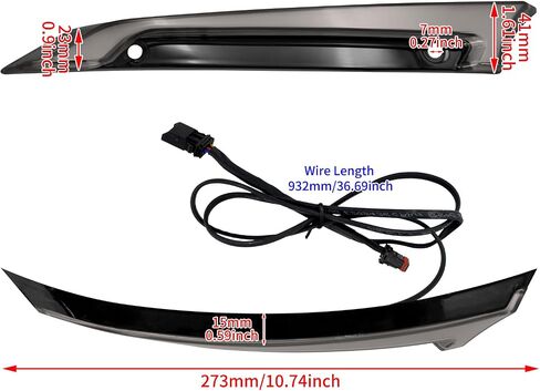 Windshield Trim Lights with LED Running and Turn Signal Lights Fit for Harley Road Glide FLTRXS FLTRK FLTRX 2015-2023 (Black Housing Smoke Lens) in Saudi Arabia