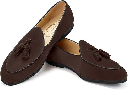 Journey West Men's Vintage Loafers for Men Belgian Loafers Slip-on Loafer Penny Loafer Casual Loafers in Saudi Arabia