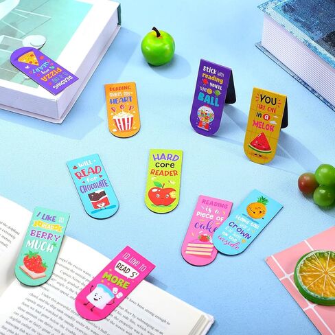 30 قطعة متنوعة من الإشارات المرجعية المغناطيسية المعطرة للخدش والشم، إشارات مرجعية لموضوع طعام الفاكهة، علامات مشجعة على الأقوال، إشارات مرجعية لطيفة للأطفال والطلاب والمراهقين، 10 أنماط (حلوة) in Kuwait