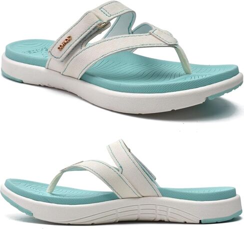 COFACE Womens Fashion Orthotic Flip Flops Ladies Slip On Lightweight Athletic Yoga Mat Cushion Thong Sandals With Comfortable Plantar Fasciitis Arch Support in Kuwait