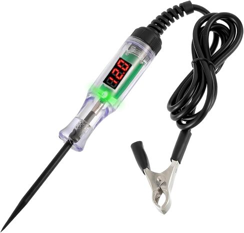 Automotive Test Light 3-120V LED Digital Display Circuit Tester with Voltage Display, Electric Test Pen with Dual Color Polarity Indicator Light and Probe, Checking Car Fuses & Battery Voltage in Saudi Arabia