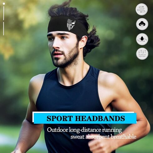 3pcs Sweat Bands Headbands Men Sport Headbands for Men Sweatbands Workout Headbands Women Cooling Skull Running Head Sweat Bands in Saudi Arabia