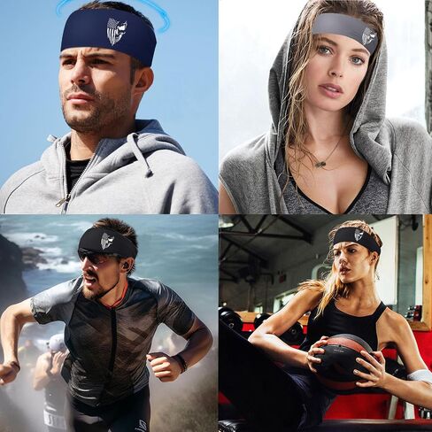3pcs Sweat Bands Headbands Men Sport Headbands for Men Sweatbands Workout Headbands Women Cooling Skull Running Head Sweat Bands in Saudi Arabia