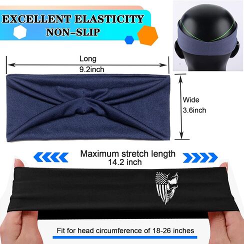 3pcs Sweat Bands Headbands Men Sport Headbands for Men Sweatbands Workout Headbands Women Cooling Skull Running Head Sweat Bands in Saudi Arabia
