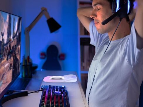 وسادة ماوس داعمة للمعصم مع كوستر، [أكبر بنسبة 20%] مجموعة وسادة مسند معصم من الإسفنج الذكي بتصميم مريح، قاعدة مطاطية غير قابلة للانزلاق للمكتب والعمل المنزلي والألعاب والبرمجة، رخام أرجواني in Kuwait