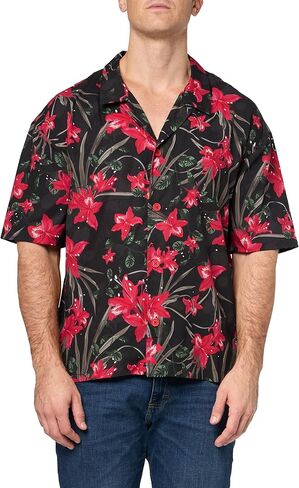 HUGO Men's Relaxed Beach Shirt in Saudi Arabia